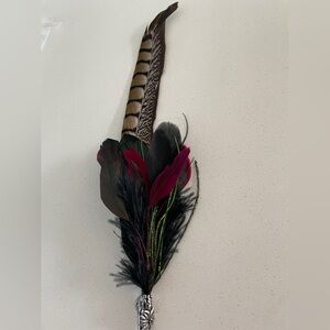 pheasant feather hat pin